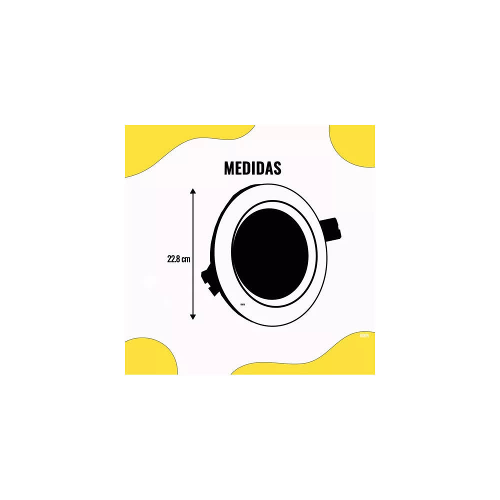 Empotrado LED Redondo Blanco 25W 3000K 1650 Lumens 100-240V – Philco